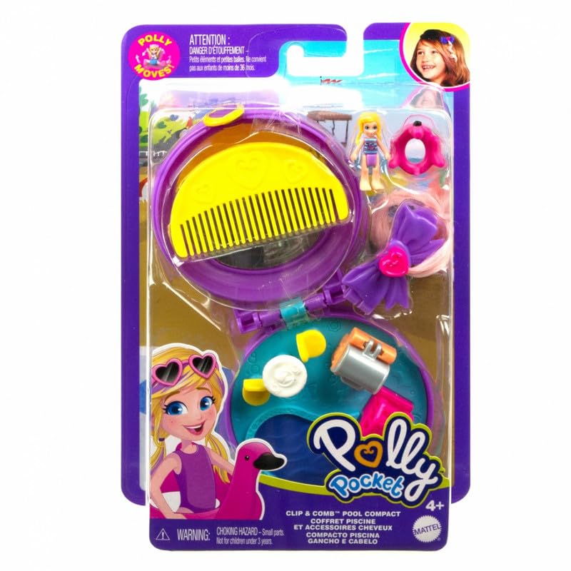 Mattel Pool Clip and Comb Polly Pocket Compact