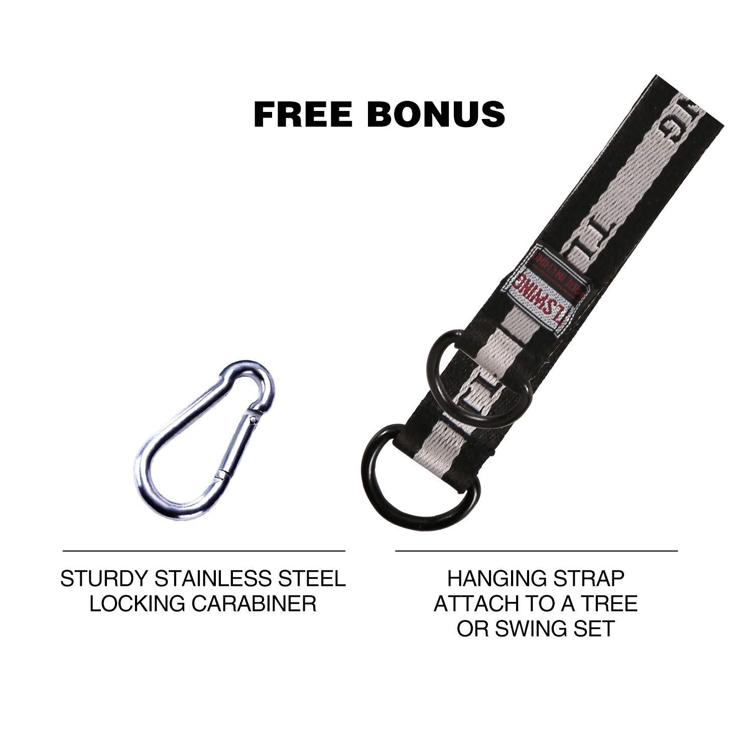 RedSwing Climbing Rope Swing for Trees, Heavy Duty Plastic Disc Swing Seat for Kids and Adults with Hanging Strap and Snap Hooks,Green