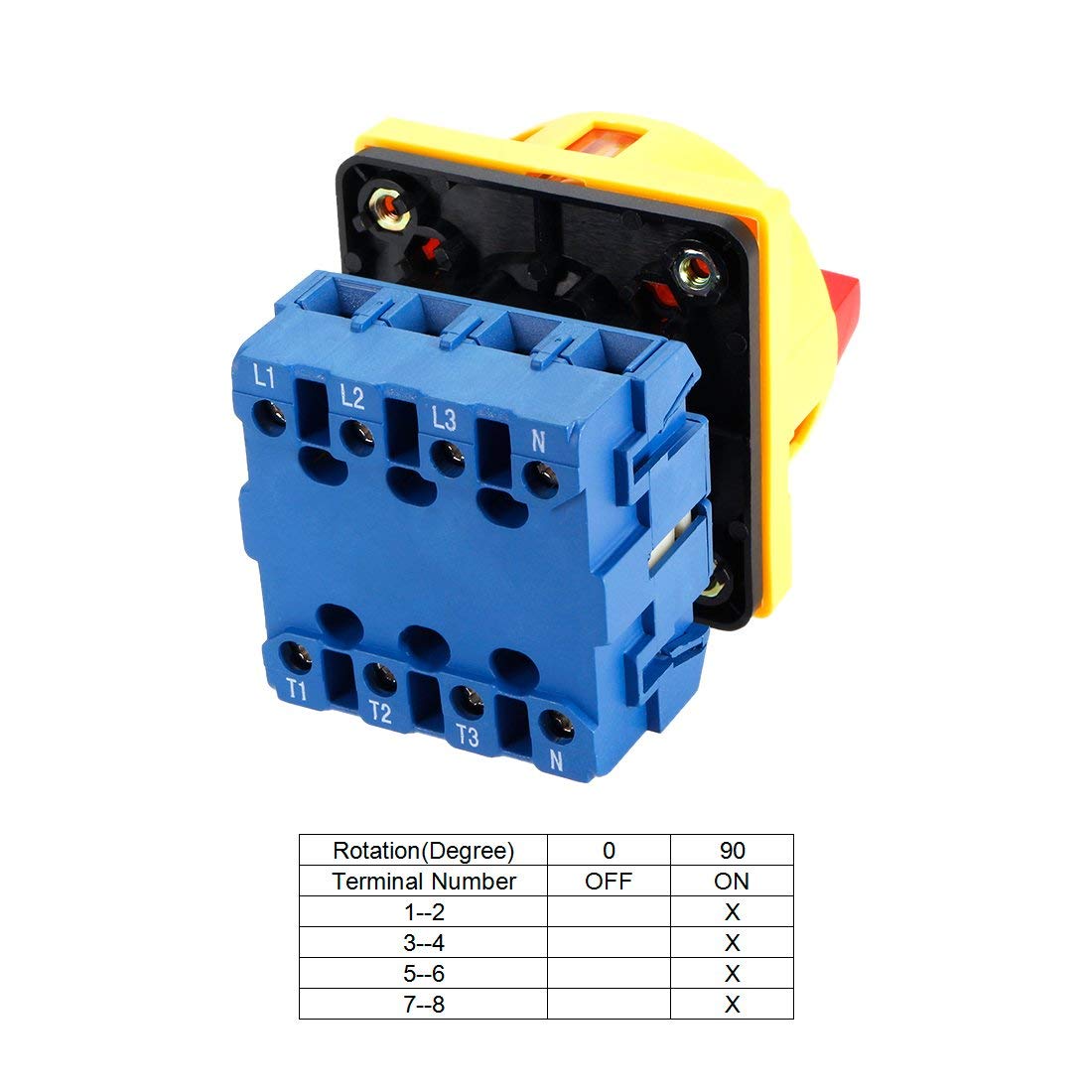 Industrial Switches Shift Switch 2Position Rotary selector Cam Switch Panel Mount 8 Terminals