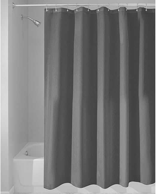 Amazon Com Idesign Fabric Shower Curtain Water Repellent And