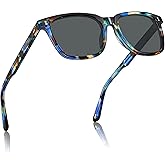 CARFIA Polarized Sunglasses for Women: Acetate, Small/Medium Size, UV400 Anti Glare CA5354