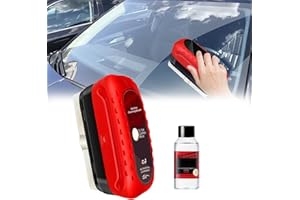 BIXMK Automotive Oil Film Cleaning Brush, Glass Cleaning Board, Hydrophobic Glass Coating for Windshield Improves Clarity and Visibility (1pc Brushes & Refill Liquid)