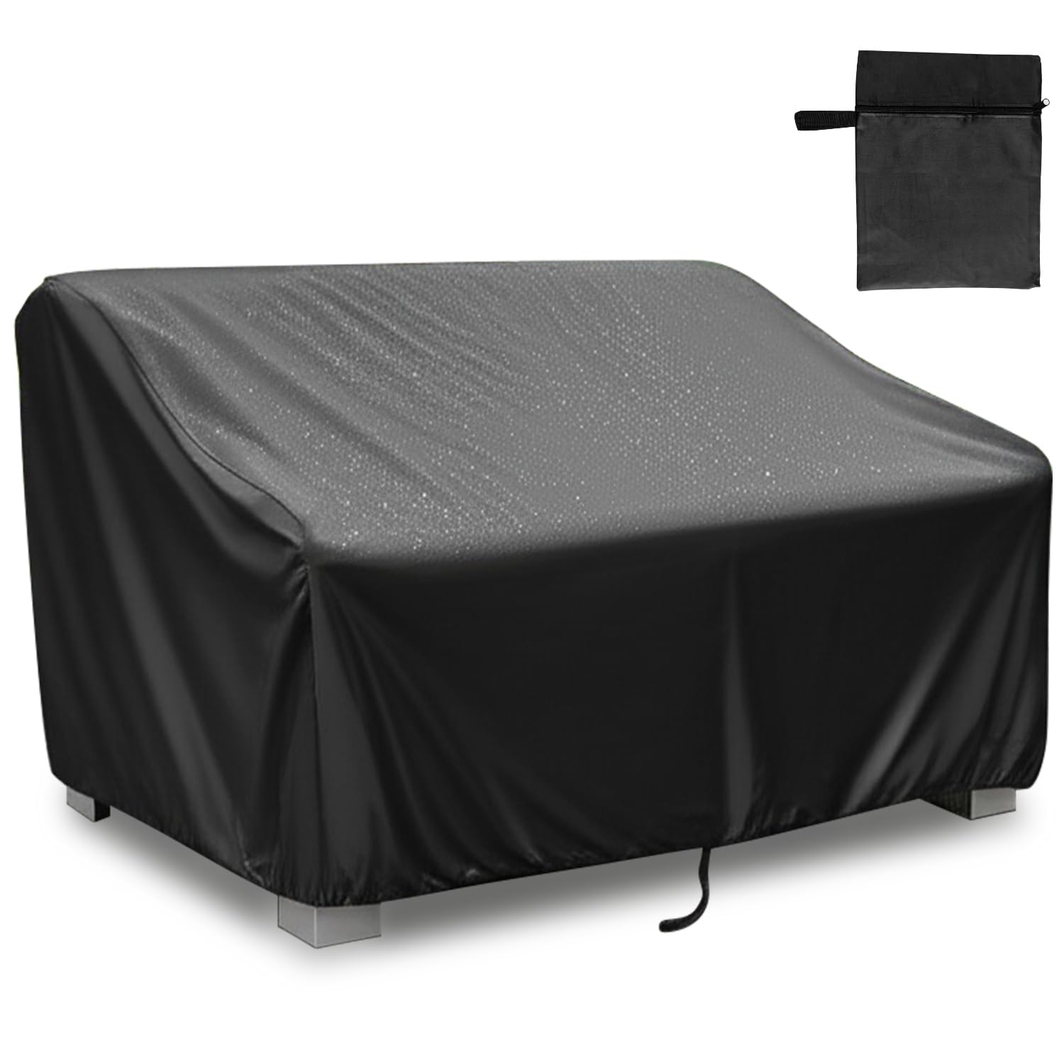 Photo 1 of Shouken 2-Seater Heavy Duty Patio Bench Loveseat Cover with Windproof Buckle, Waterproof Outdoor Sofa Cover, Lawn Patio Furniture Covers