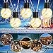 jerayley Solar Powered String Lights, 33Ft 20pcs Edison Bulbs with Hanging Sockets for Indoor/Outdoor Patio Garden Party Xmas Tree Wedding Decoration