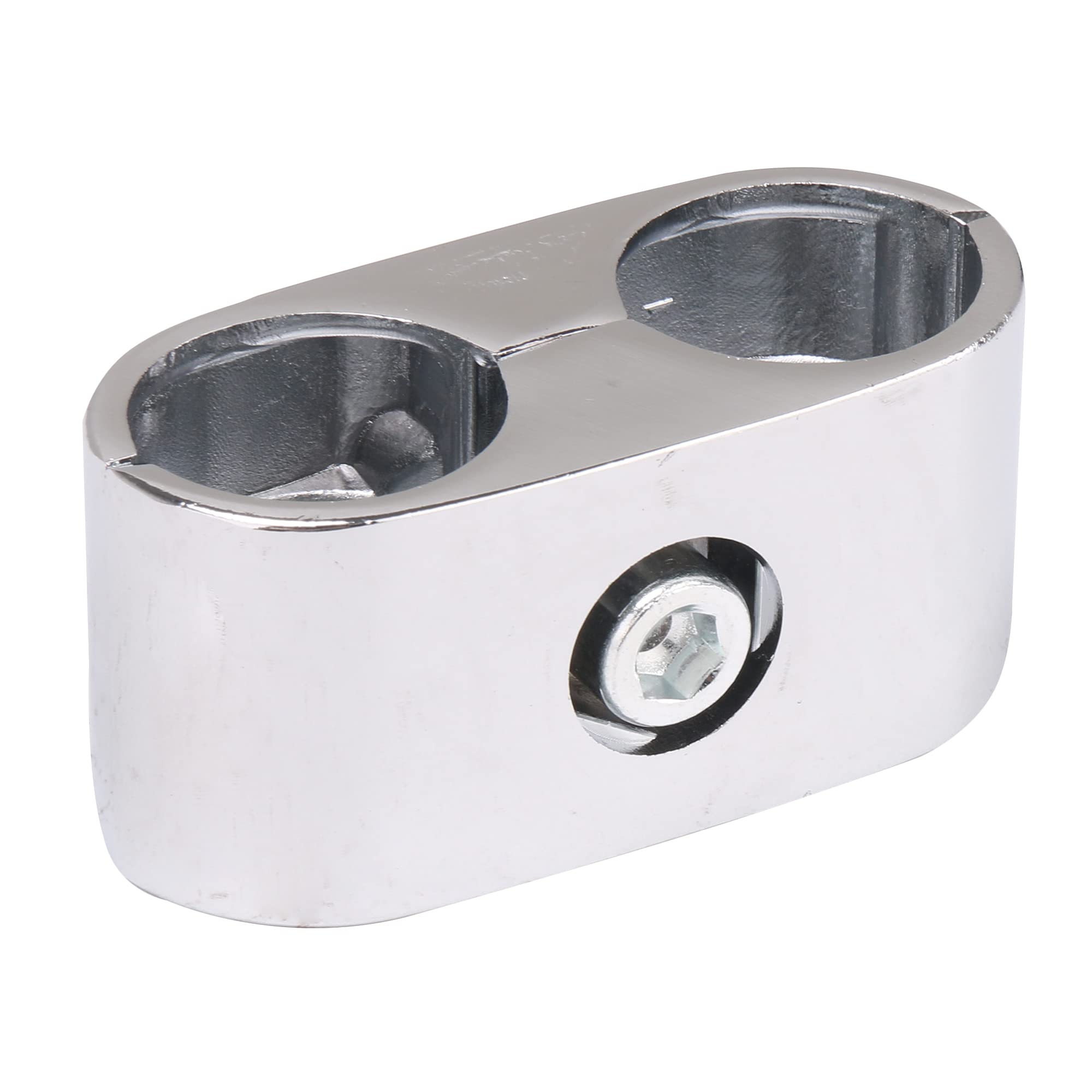 SHANOER Double Hole Tube Clamp Pipe Aluminium Alloy Display Fittings Drying Rack 2 Port Connector 67x25mm