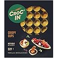CROC'IN - Gold Mini Tart Shells - Edible Appetizer Or Dessert Cups - Pastry Pans - Artisanal & Vegan Confection - 60 Pieces