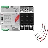 63Amp AC220V Automatic/Manual Transfer Switch 3P 50/60Hz, 3POLE 63A Mini ATS Solar Auto Dual Power Switch W2R for Home Generator, Din Rail Mount Cn Automatic Changeover Fast Transfe for,Rv,Lv Power