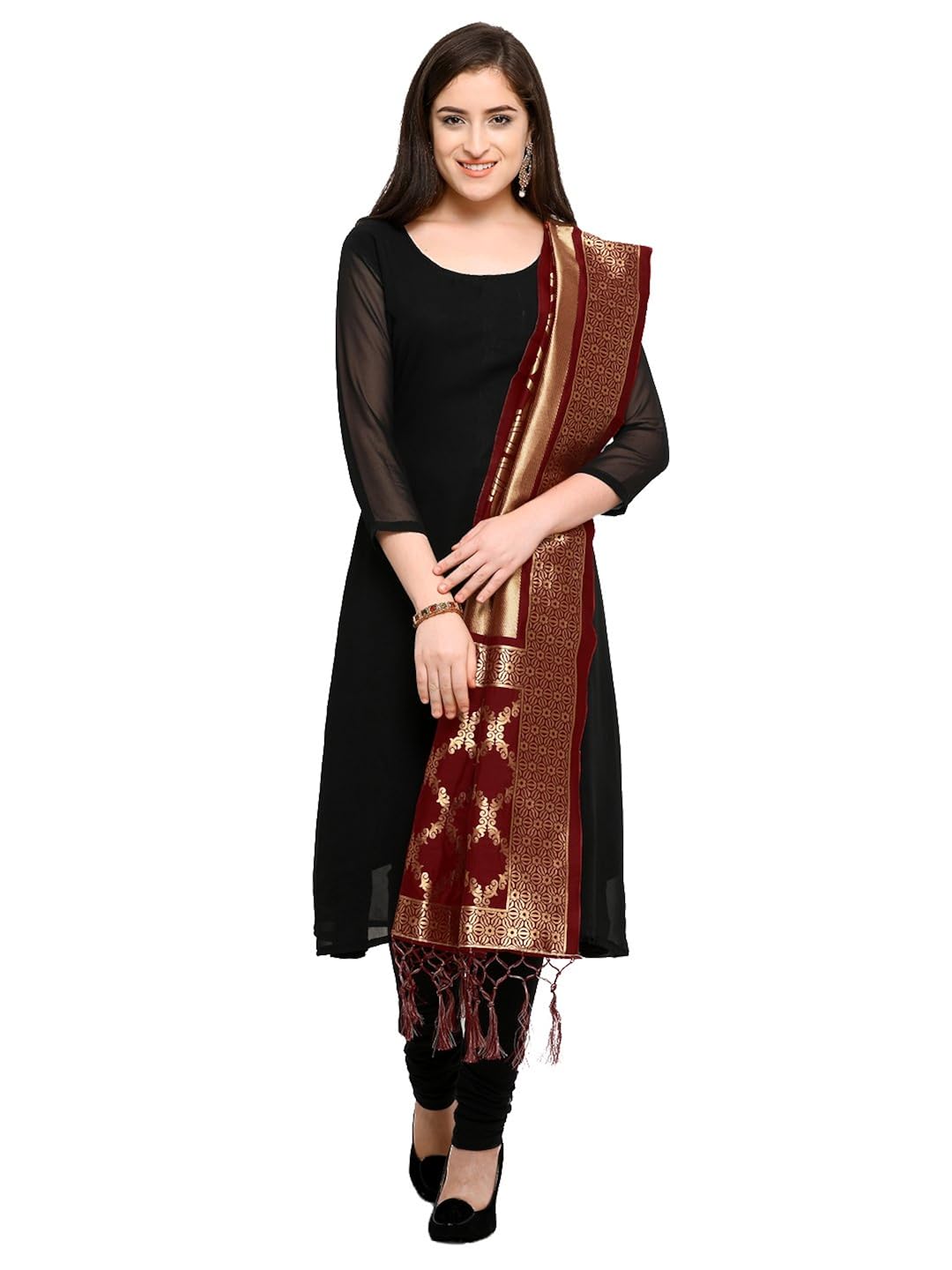 blissta women's silk dupatta