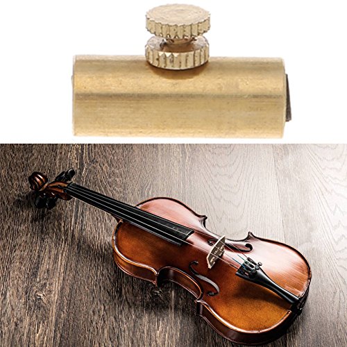ALLCACA Cello Wolf Tone Eliminator Brass Cello Wolf Tone Mute Adjustable Instrument Wolf Tone Suppressor, Gold - Thumbnail 4