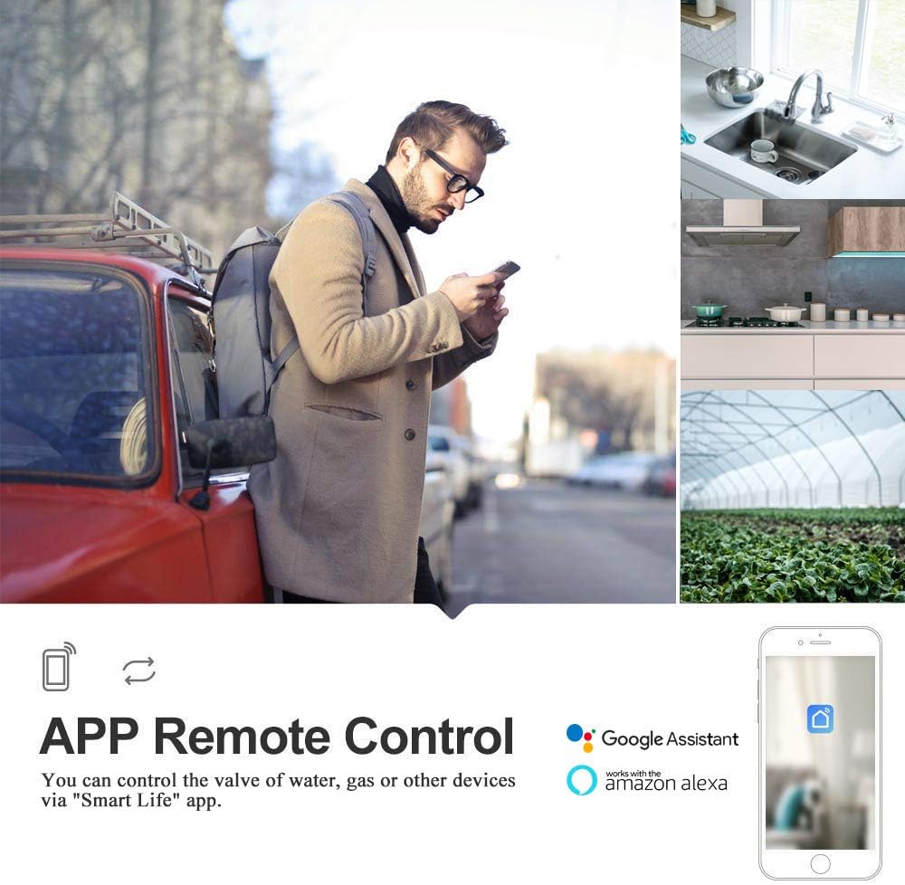 Smart Wifi Water / Gas Valve Controller, Timed Shut On/Off, App Control or Voice Command, Works for Water Pipe or Gas Valve UK Plug - Image 3