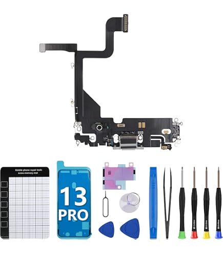 Ladeanschluss-Flexkabel Für IPhone 13 – Inkl. Dock, Mikrofon & Kopfhöreranschluss, Reparatur-Set (blau)
