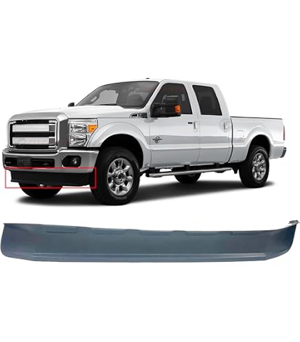 Front Lower Valance For 2008-2010 Ford F-250 Super Duty 4WD - Dark Gray Plastic, Direct Fit 1 thumbnail image