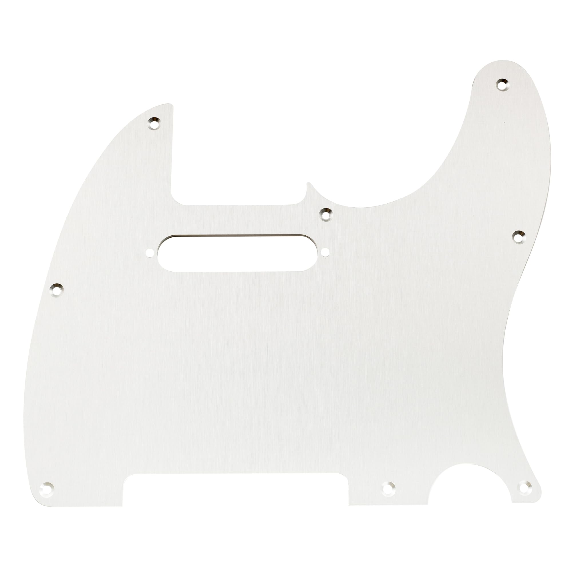 Musiclily Ultra 8 Holes Anodized Aluminum TL Guitar Pickguard for American Mexican Fender Standard Tele Style Electric Guitar, Original Color