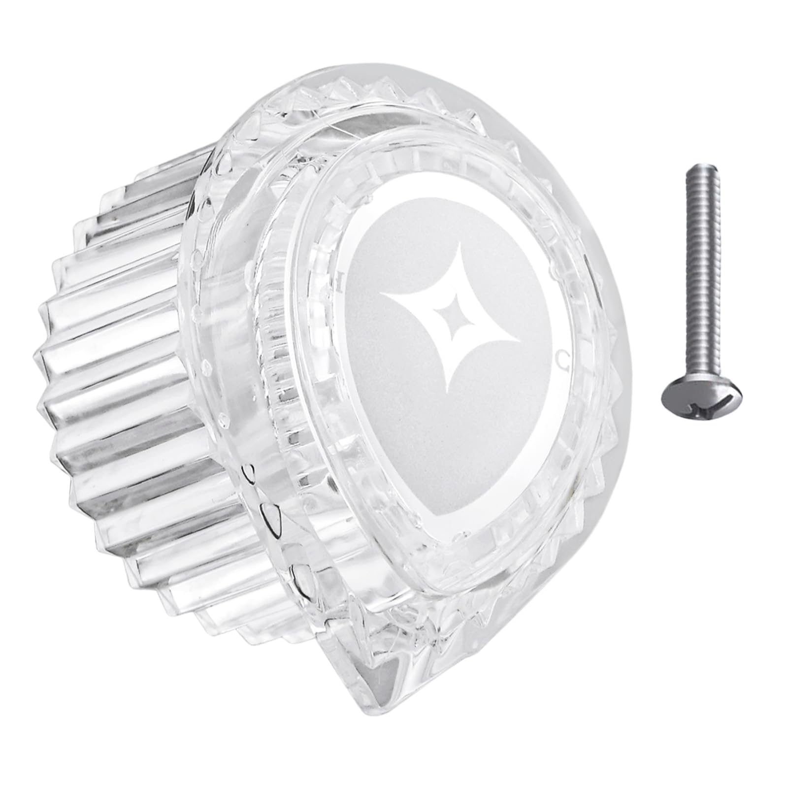 Photo 1 of (100710) Replacement for Moen Posi-Temp One-Handle Tub and Shower Knob Handle Kit, White and Chrome Knob Insert
