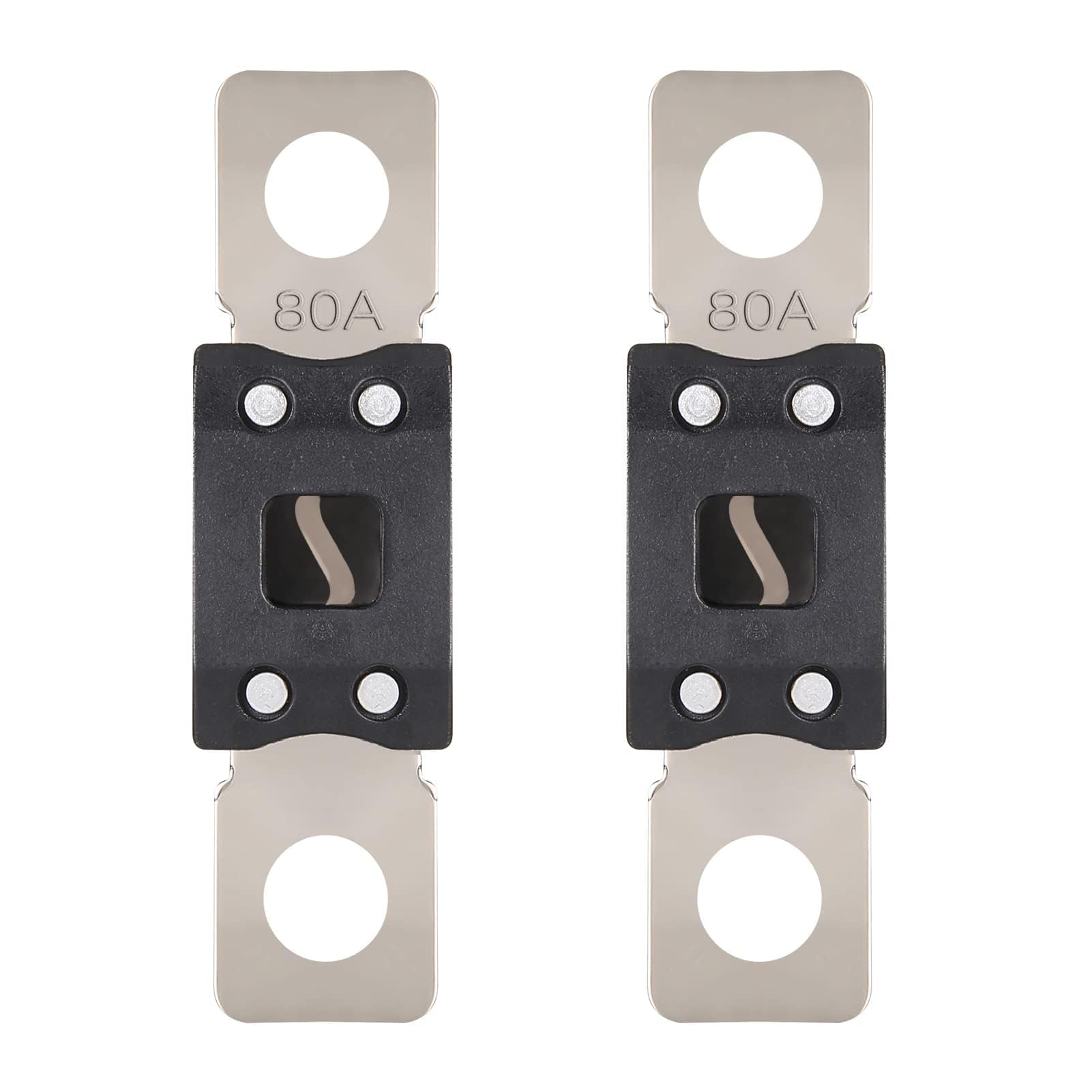 VEXUNGA Mega Fuse 80A MEGA/AMG/ANM Screw Fuse 80 Amp 80Amp High Current Strip Bolt-on Fuses for Cars (Pack of 2pcs)