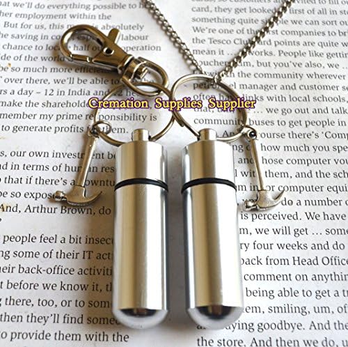 Hammer Cremation Necklace and Keychain Locket, Perfume Vial, Ashes Locket, Silver Hammer Cremation Locket, Silver Ashes Locket, Memorial Locket, Silver Hammer Memorial Locket Keychain