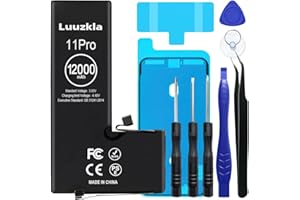 Luuzkla 12000mAh (2024 New Upgrade) Battery Compatible with iPhone 11 PRO, Super Capacity Battery Replacement Compatible with iPhone 11 PRO, with Full Tool Kits-0 Cycle High Capacity-24 Months Service