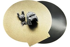 G-HUBBLE Round 240mm Flexible Spring Steel Magnetic Build Plate Textured Double Sided PEI Sheet for Anycubic Kossel Plus Delta 3D Printer(9.45in in Diameter).