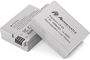 2-Pack LP E8 Battery Compatible with Canon LP-E8 Battery for Canon EOS 650D 600D 550D, Kiss X7i X6i X4 X5 X6, Rebel T3i, T2i,