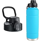 Auto Spout Lid for Bubba Trailblazer 24 32 40 oz Stainless Steel Water Bottle, Lid Compatible with Bubba Flo Kids 16oz Wide Mouth Water Bottle, Portable Replacement Cap