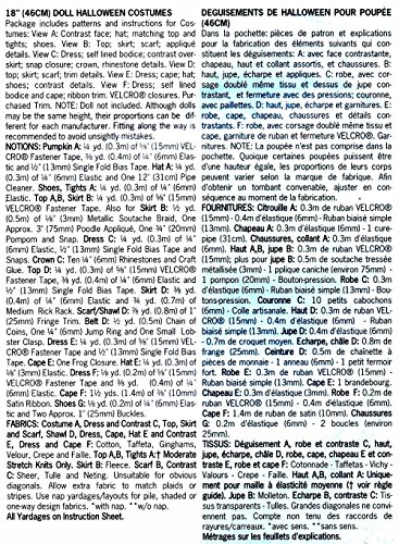 Butterick Sewing Pattern 5661 - 18" Doll Costume Collection