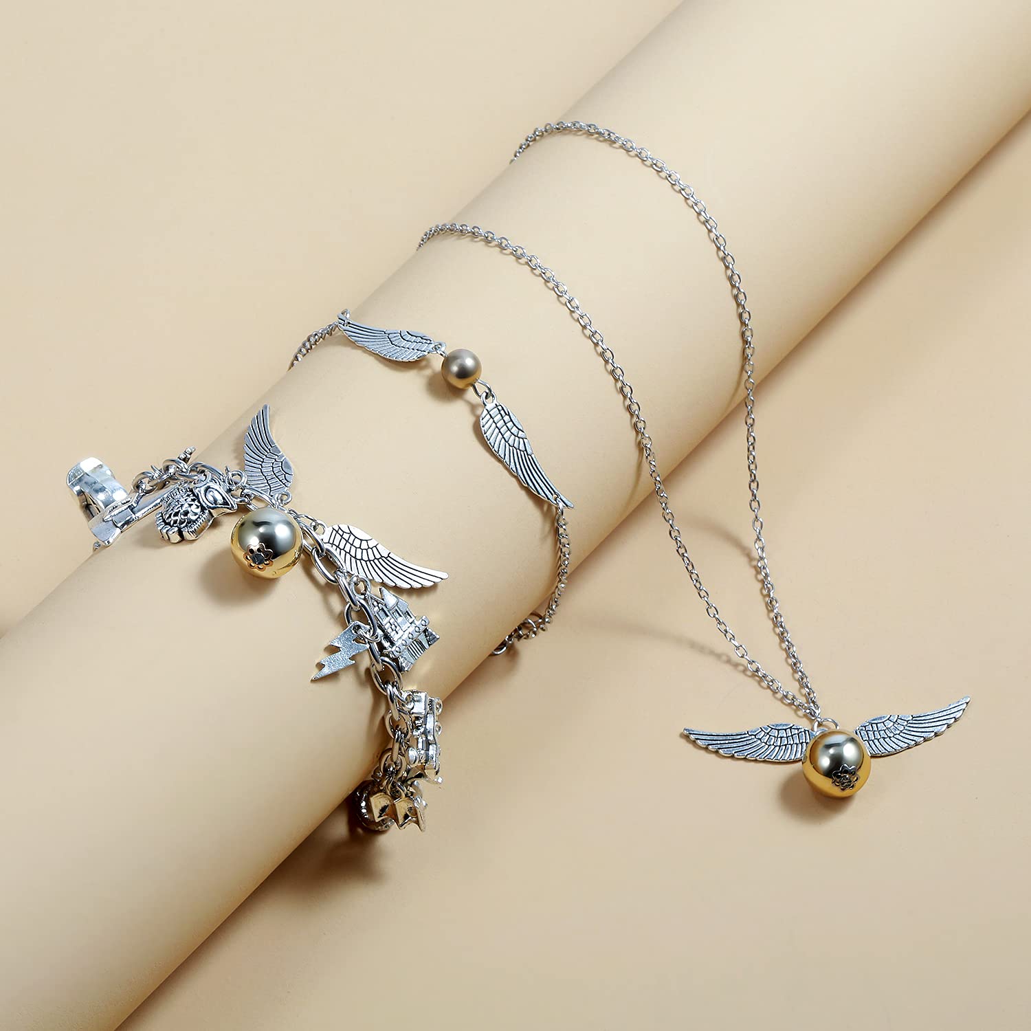 Fancy Space Wizardry Themed Handmade Charm Bracelet Set – Adjustable Jewelry, Birthday Gift for Kids, Girls, Women