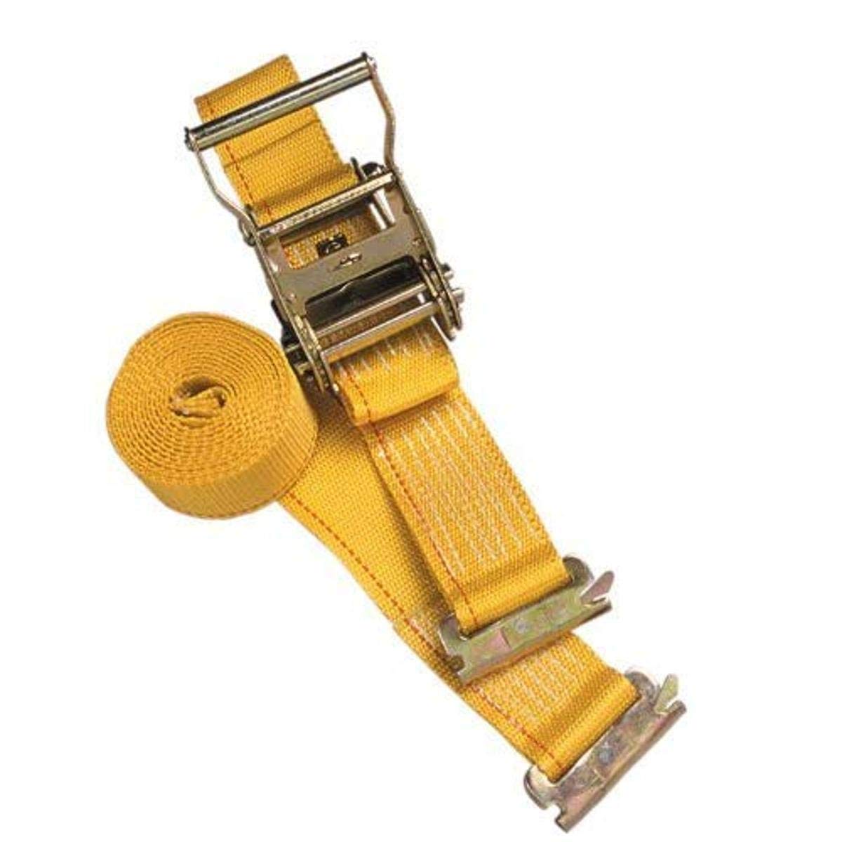 Security Chain Company CC3812 12' Gold 2" Interior Van Strap with Ratchet and Spring E-Clip