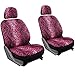 OxGord 17pc Leopard Seat Cover Carpet Floor Mat Set for Car, Truck, Van, SUV - Pink