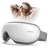 RENPHO Eyeris 1 Eye Massager with Heat, Heated Massage Eye Mask | Vibration Massage for Head Tension, Eye Strain, Dry Eyes &amp; Dark Circles, FSA Eligible HSA, White