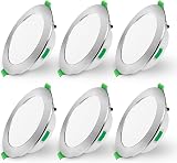ALUSSO 5W Recessed LED Downlights 6 Pack Dimmable 3000K-6500K IP44 Ultra Slim