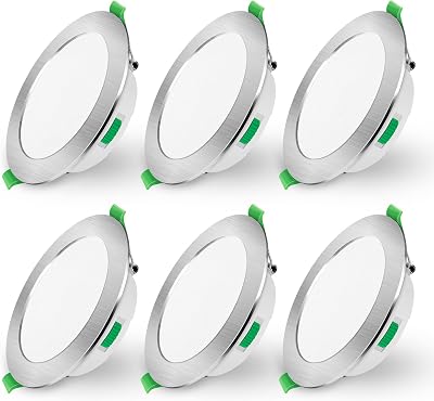 ALUSSO 5W Recessed LED Downlights 6 Pack Dimmable 3000K-6500K IP44 Ultra Slim