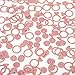 FECEDY Rose Gold Glitter Circle Ring Paper Confetti for Birthday Wedding Engagement Bridal Shower Baby Shower Bachelorette Holiday Celebration Party Decorations