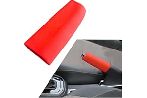 Ziciner Car Handbrake Cover, Elastic Anti-Slip Silicone Auto Handbrake Shifter Protector, Comfortable Handbrake Grip Decoration for Men Women, Universal Car Accessories (Red)