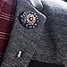 kilofly Men's Bead Lapel Pin Wedding Suit Boutonniere Stick, Value Set of 4