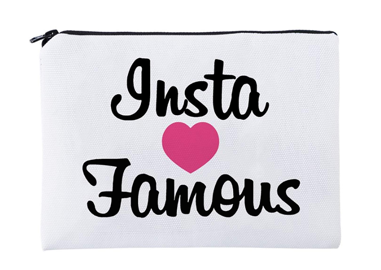 Small toiletry bag, cosmetic bag, make-up bag, toiletry bag with stylish print motifs for handbag, travel and holiday., Insta Famous (Multicolour) - LB00483