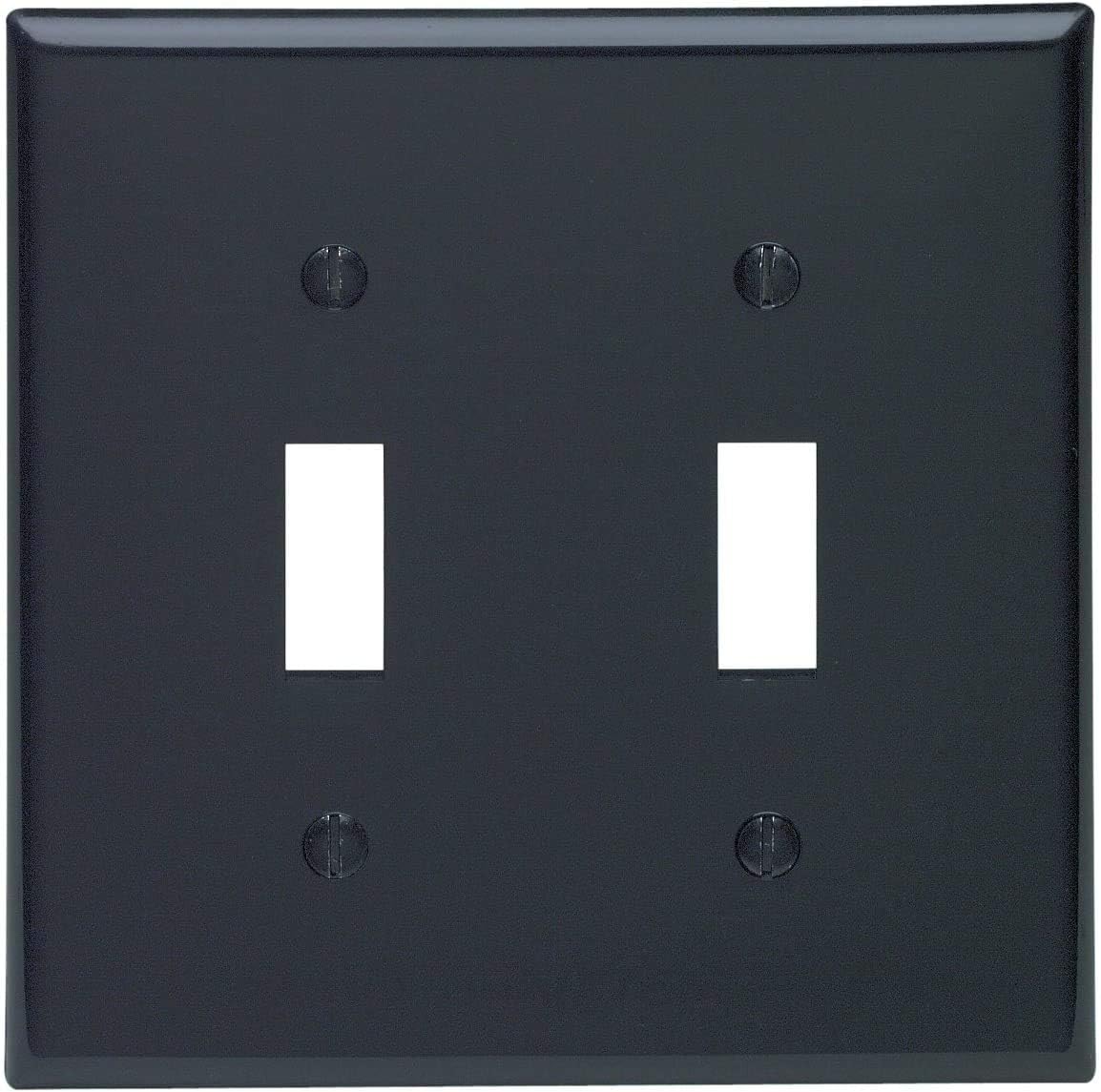 Leviton 80701-W 1-Gang Toggle Device Switch Wallplate, Standard Size, Thermoplastic Nylon, Device Mount, White - Switch Plates - 