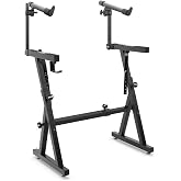 PYLE Heavy-Duty Multi-Functional Music Stand - Z Style &amp; Portable, 2nd Tier, Height &amp; with Adjustment, Digital Keyboard Stand, Rack Case w/Ergonomic Design, for Home Studio etc. - Pyle PKST2TZ , black
