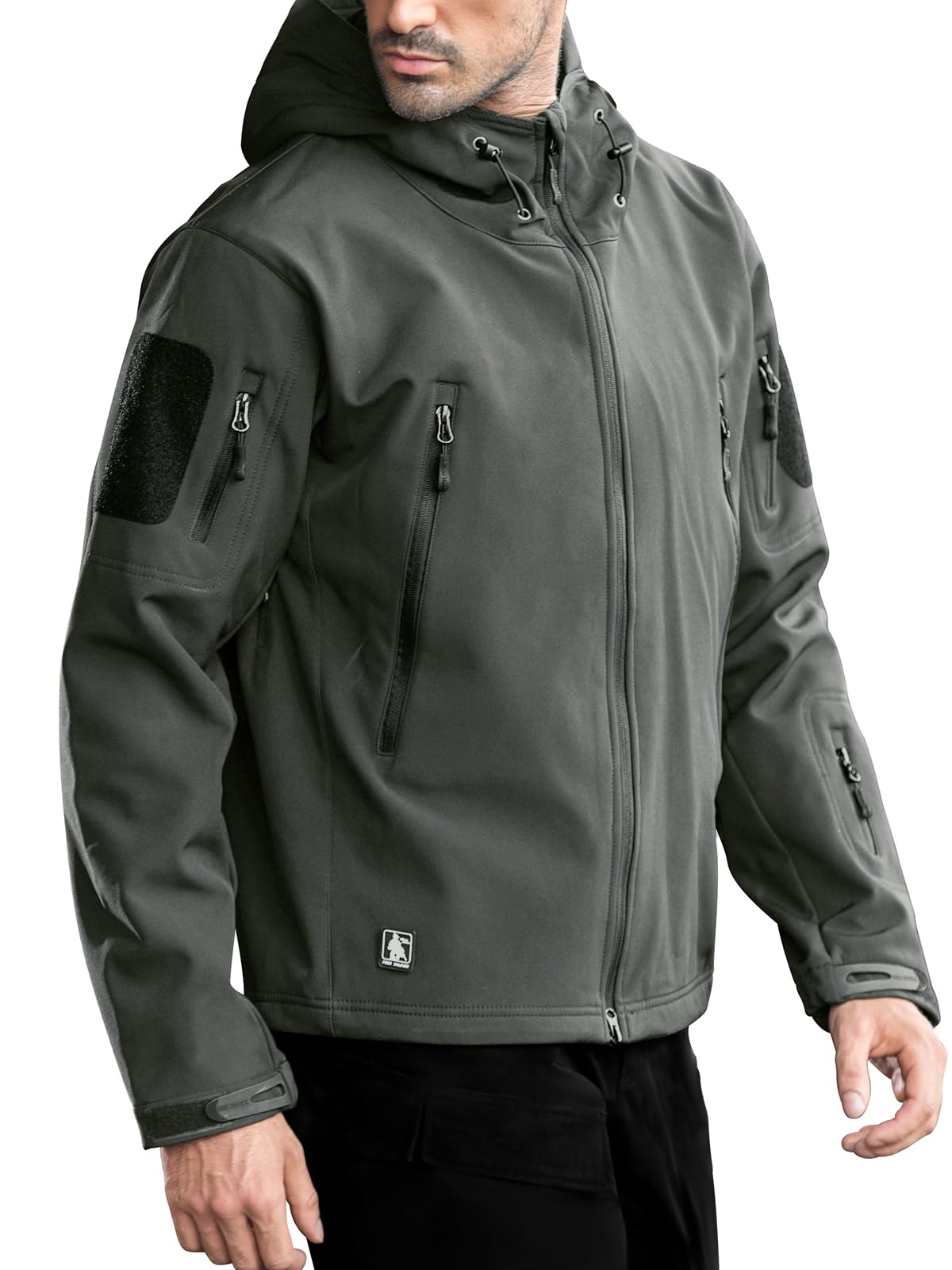 FREE SOLDIER Men's Outdoor Waterproof Soft Shell Hooded Military Tactical Jacket (Loden Green Large/US) Image FREE SOLDIER Men's Outdoor Waterproof Soft Shell Hooded Military Tactical Jacket (Loden Green Large/US) Image