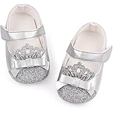 Meckior Infant Baby Girls Soft Sole Bowknot Princess Wedding Dress Mary Jane Flats Prewalker Newborn Light Baby Sneaker Shoes