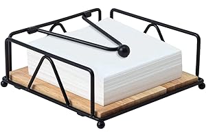 Napkin Holders for Tables, Matte Black Paper Cocktail Napkin Holder, Napkin Dispenser Suitable for Kitchen, Dinner Table, Coc