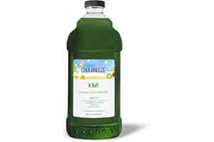 Coolbreeze® Beverages Premium Frozen Drink Machine Mix - Flavor Syrups, Smoothie Blends - Shelf Stable, Ready To Use, Made with Real Fruit - One 1/2 Gallon Bottle - Kiwi