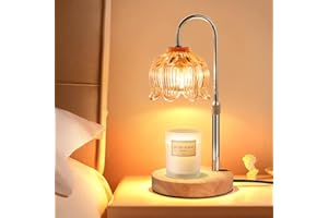 Candle Warmer Lamp, Candle Warmer with Timer with 2 * 50W Bulbs, Adjustable Height Candle Lamp Warmer, 4 Levels Brightness Ca