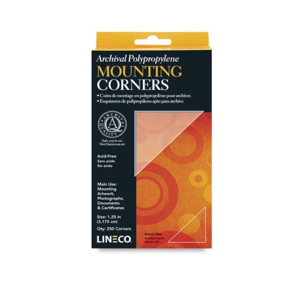 Lineco Polypropylene 1.25In Mounting Corners 250 Pkg