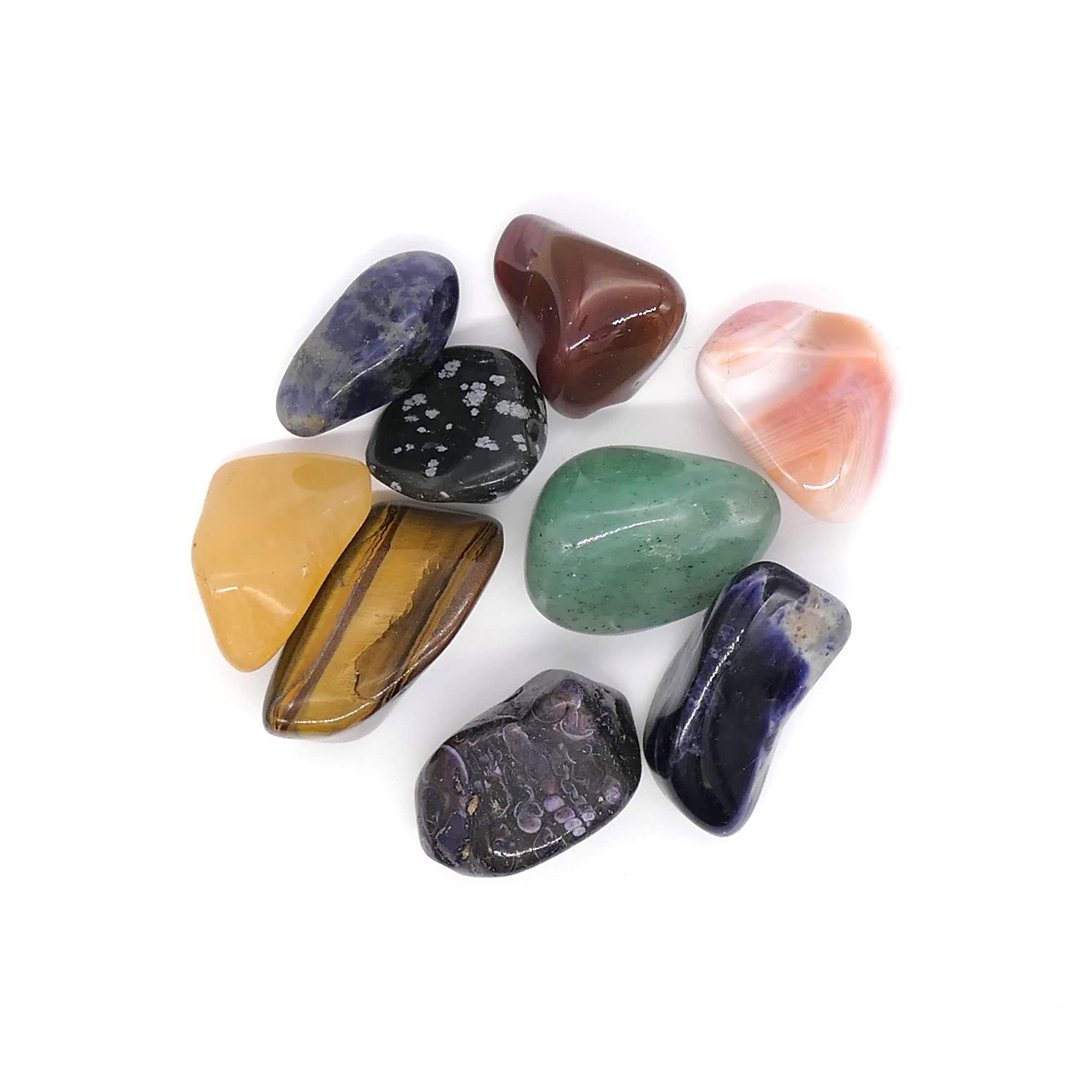 The Bead Shop Polished Tumblestone Gemstones, Pocket Reiki Chakra, Large Mix, 100g Pack (8 to 10 Stones, Size: 25mm - 40mm)