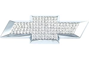 Cinkenyo Bling Logo for Chevy, Car Decorative Decal Sticker Fit for Chevy Equinox Malibu Cruze Volt Blazer Silverado Suburban Tahoe Bolt Trax Spark Sonic Impala