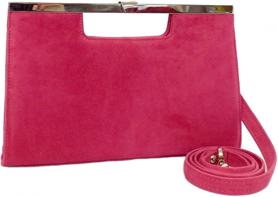 Peter Kaiser Wye Clutch Bag in Pink Suede PINK SUEDE Amazon.co.uk