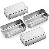 P&P CHEF Loaf Pan Set, 9 x 5 Inch Bread Pans, Stainless Steel Loaf Toast Baking Pans For Bread Meatloaf Lasagna Cake, Healthy & Non Toxic, Oven Safe& Easy Clean, (Silver, 4Pcs)