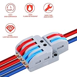 NineLeaf 10PCS Wire Connectors, 2 in 4 Out Lever