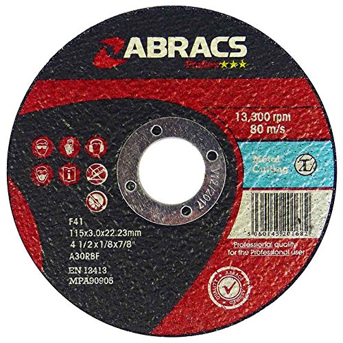 Abracs Proflex 115mm Flat Metal Cutting Discs x 25