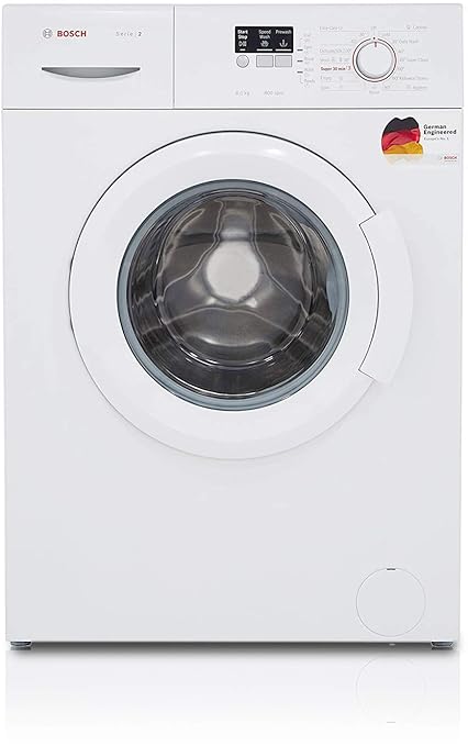 Bosch 6 kg Fully-Automatic Front Loading Washing Machine (WAB16060IN, White, Inbuilt Heater)